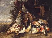 Jan  Fyt Dead Birds in a Landscape oil painting on canvas
